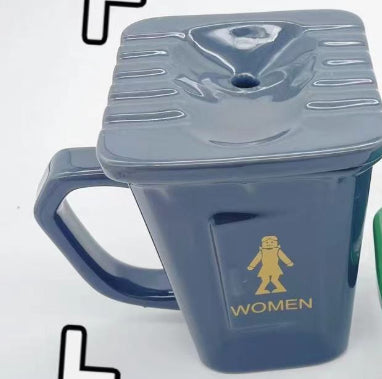 Squatting Toilet Mug - Ceramic Conversation Starter