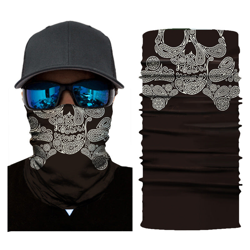 Sun & Wind Riding Mask — Graphic Face Cover for Outdoor Wanderers