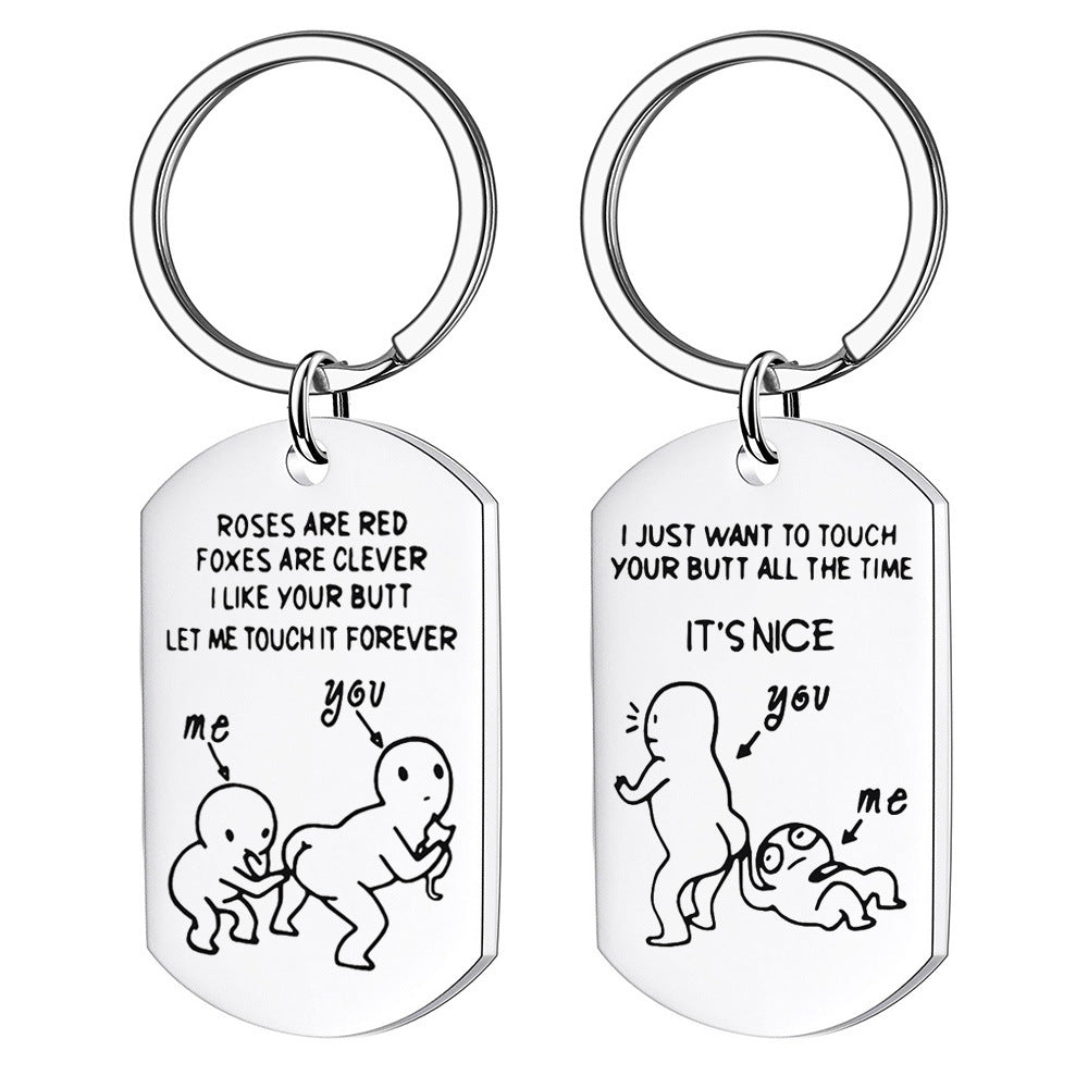 Stainless Steel Dog Tag with Funny Sayings