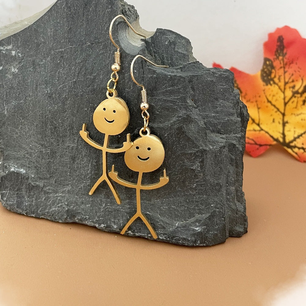 Middle Finger Doodle Earrings - Cheeky Statement Studs