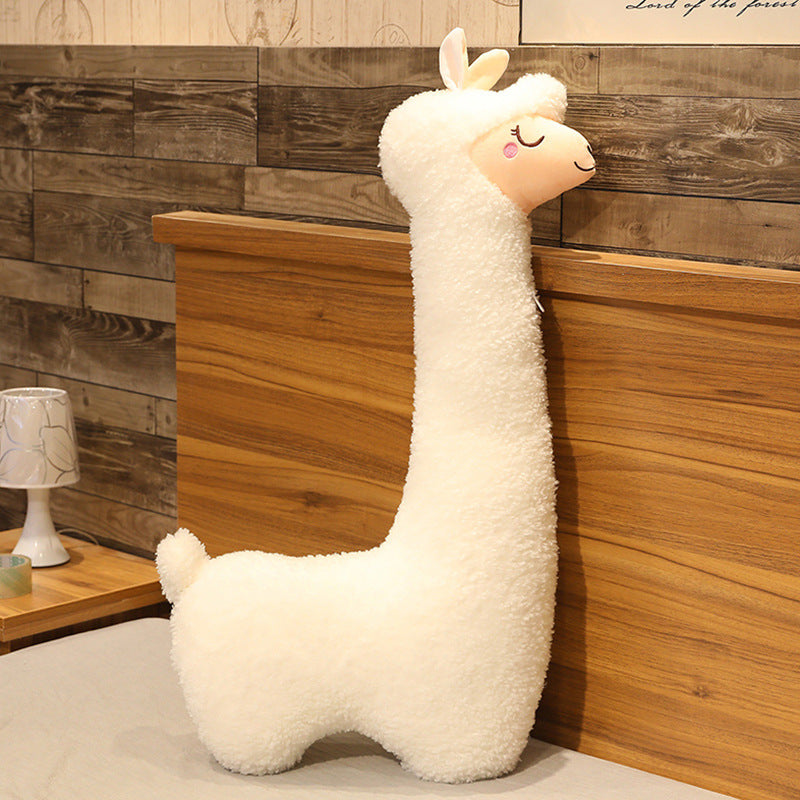 Soft Cuddly Alpaca Plush Toy Pillow - Perfect Huggable Stuffed Animal for Kids & Adults | Cozy Decor & Gift Idea